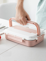 Stainless steel minimalist lunch box insulated bento box 304 beautiful kitchen Korea with adult students handle section Super Long