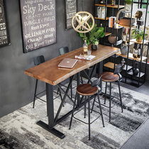 Solid Wood simple modern bar table living room partition home bar counter Wall dining table coffee table bar high foot table