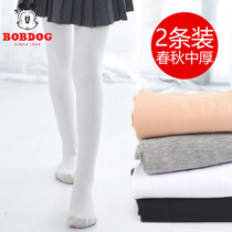 Babou girl pantyhose spring and autumn thick baby leggings dance socks white flesh color childrens dance socks