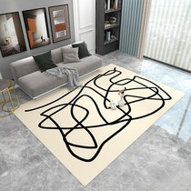 Modern simple abstract living room carpet Sofa coffee table Bedroom ins wind bedside carpet Light luxury line Household floor mat