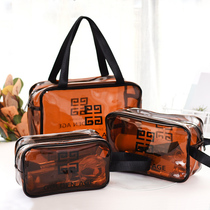 Net celebrity cosmetic bag ins wind super fire small portable womens travel large-capacity toiletries bag product storage bag transparent waterproof