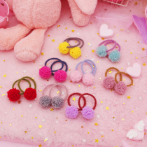 Korean girls hair ball hair accessories Hair ring Children cute rubber band baby infant small tie hair ornaments headdress