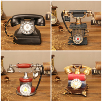 Retro telephone model swing pieces Props TV Cabinet Wine Cabinet Light Lavish Art American Home Genguan Decorations