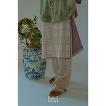 TUYUE coated moon design silver grey acetate satin weave florid H shaped half body dress Chinese plaid dark tattoo side open fork