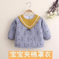 Pure cotton cover clothes 1 year and half baby wearing boy baby boy baby gaga cotton anti-dirty and reverse coat winter out 3 years old