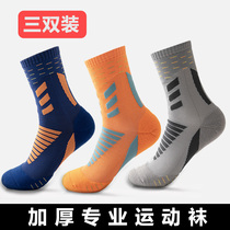 Professional Sports Running Socks Men Thick Anti-odor Mountaineering Tubular Socks Women Outdoor Breathable Marathon Speed Dry Socks