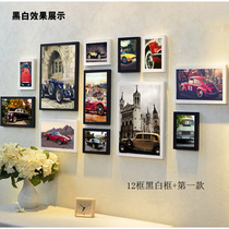 Classic car European retro creative 4s shop decoration painting car decoration wall phase combination photo wall frame wall frame wall photo