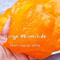 Orange jam frosted texture foam filled with orange fragrance slime color mud Wood Wood decompression mud