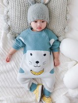 UK next kid baby one-piece clothes autumn long-sleeved sweater newborn knitted climbing clothes Autumn baby romper