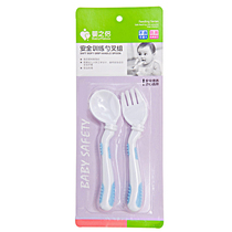 Baby Couple Safety Training Spoon Fork Group Kids Baby Stage Learning Safety Material Supplementary Fork Spoon Tableware