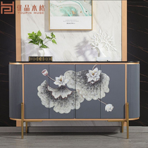 Light luxury marble dining side cabinet Simple modern home decoration cabinet container shoe cabinet entry door closet