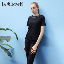 LACLOVER lankavan new early morning series plain pants mouth split straight tube wear trousers LC82MA1