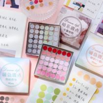 Dream life color basic solid color wave dot dot hand account sticker set 50 ins round hand account stickers