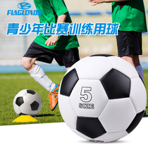 Football No. 3 No. 4 childrens primary and secondary school students No. 5 black and white block soft leather wear-resistant high school entrance examination training competition football
