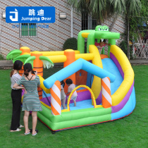 Jumping di inflatable crocodile island castle home trampoline childrens jumping baby dinosaur naughty Castle indoor and outdoor medium toys