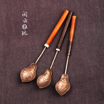 Leisure Yunya toy popular new product satisfactory old scale rod Sterling silver handmade personality tea ceremony tea spoon Teaspoon fragrant spoon