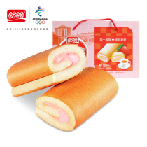 (Anchor recommendation) Hope Cake Sandwich Cream Cake Swiss Rolls 680g Boxes Loaded Strawberry Flavor Afternoon Tea
