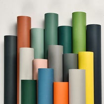 Modern simple plain plain bedroom living room gray wallpaper Nordic style solid color restaurant Green home decoration wallpaper waterproof