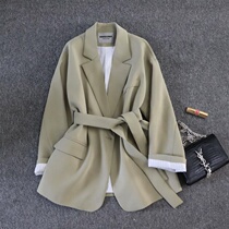 Small blazer womens 2021 spring new Korean version of loose long fashion slim net red casual suit tide