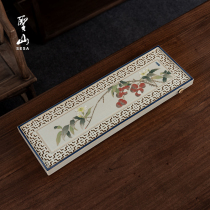 Shengshan antique ceramic tea tray hand painted colorful lychee tea tray kung fu tea tray dry bubble table tea table