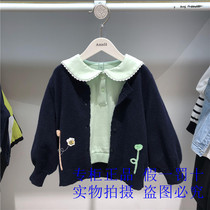 Annil ANEL childrens clothing counter 2021 autumn girl knitted cardigan XG134668