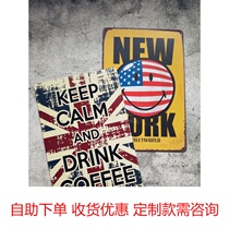 Photography Pendulum retro number plates Decorative Tin Paintings in New Pinned Utility Network Red Background British-American Ornaments Shoot