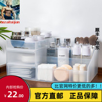 Carefully selected cosmetics storage box One or two layers exquisite large transparent plastic shelf Desktop drawer dresser