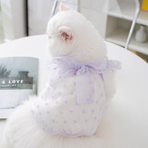 The new puppy puppy in the spring and summer of 2022 breathable net cats vests small dog cat clothes skirts