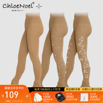 USA chloenoel figure skating socks bag shoes pantyhose pantyhose skin color sock TB8832