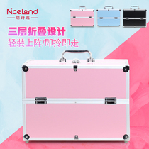 NICELAND large professional makeup storage box portable nail art embroidery semi-permanent multi-layer toolbox