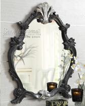 Neoclassical retro bathroom mirror makeup mirror Dressing mirror European carved mirror Entrance mirror Fireplace decorative mirror customization