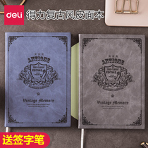 Dali leather noodle notebook vintage notebook thick notepad business meeting record notebook diary a5 can Korea hipster college students office simple wholesale soft leather book