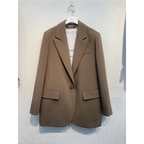 2021 autumn new casual small suit jacket female Korean version of the medium-length loose thin temperament small suit top