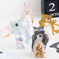10 sets of six-one-cartoon biscuits self-proclaimed bag Little Bear Candy Bag Snowflake Crisp with candy Candy Bags Cookies