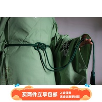 (Huaibian Xiaozhu)Hanfu restoration palace tapeworm Super long Imitation Song and Ming Dynasty silk rope waist rope belt Ancient accessories tassels