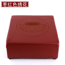 Yuantong Buddha solid wood square leather worship pad Worship pad Lotus kneeling pad Home Buddha hall worship Buddha worship chair factory direct sales