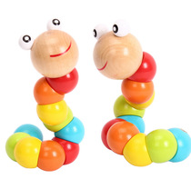 Childrens twisted worms caterpillar toys practice fingers flexible babies 3-6-12 months young childrens garden early education