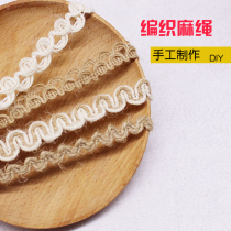 Hemp Rope Rope Woven White Yellow Wavy Lace Lace Material Decoration Handmade DIY Crafts Surround Ring Creativity