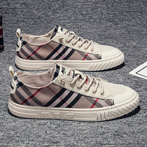 Old Beijing cloth shoes mens one pedal lazy ice silk canvas shoes mens shoes summer breathable trend casual versatile