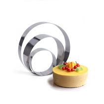 Baking products high stainless steel mousse mold 4 6 8 inch love heart shaped square round mousse ring set