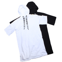 Side opening fork sweatshirt loose with short sleeves T-shirt with short sleeves T-shirt Damp Sportswomen Skirt (clear cabin pick up)