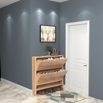 New entrance door entry small shoe cabinet solid wood home Chinese style door mahogany thin tipping bucket shoe cabinet customization