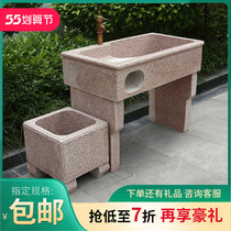Stone Wash Basin Outdoor Patio Laundry Basin Mop Sink Integrated Basin Home Floor Type Balcony Wash post basin