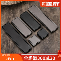 Concealed clamshell handle Black gray grooved drawer handle High-grade furniture buckle hand Wardrobe door drawer handle