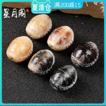 Yak horn turtle shell carving rich armor world pendant pendant back cloud partition beads Diamond Star Moon Bodhi hand string Buddha beads