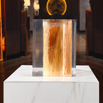 Wood Pier transparent resin conjoined modern decoration crafts home living room hotel porch sales office sculpture