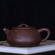 Taiwan returned to old purple pot famous master Gu Jizhou early hand made bamboo and lawn pot