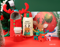 duvall Christmas Gift Boxed thermos cup Antler cup Straw cup Straight drink Double lid kettle cup Limited Edition