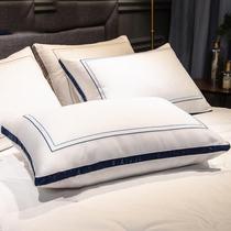 A pair of hotel feather velvet home pillow core cervical pillow sleep adult single double pillow pillow