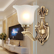 European-style copper wall lamp bedhead bed head lamp single double head lamp stairway stairway background wall lamp